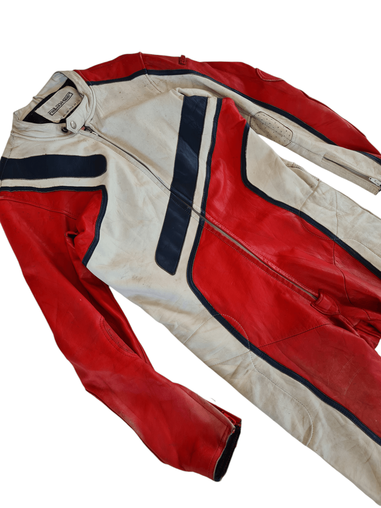 Genuine Leather Racing Overalls Jacket Field Sheer By Nelson Size US 30 / EU 46 - 5 Thumbnail