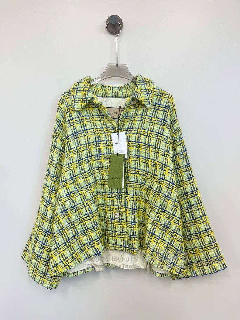 Gucci Gucci Green stitching plaid gold buckle small fragrant sty Size S / US 4 / IT 40 - 1 Thumbnail