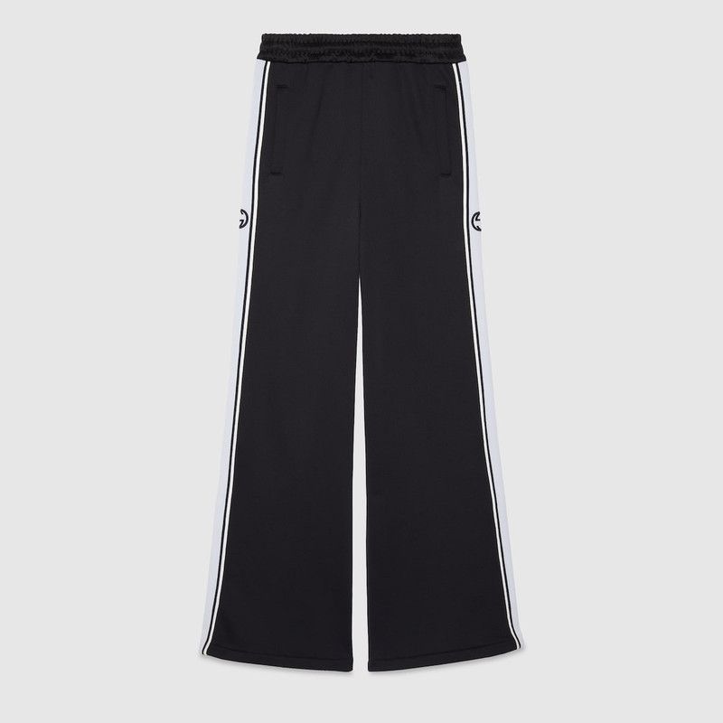 Gucci o1la5ras0526 Cotton Jersey Jogging Pants in Black/White Size 32" / US 10 / IT 46 - 1 Thumbnail