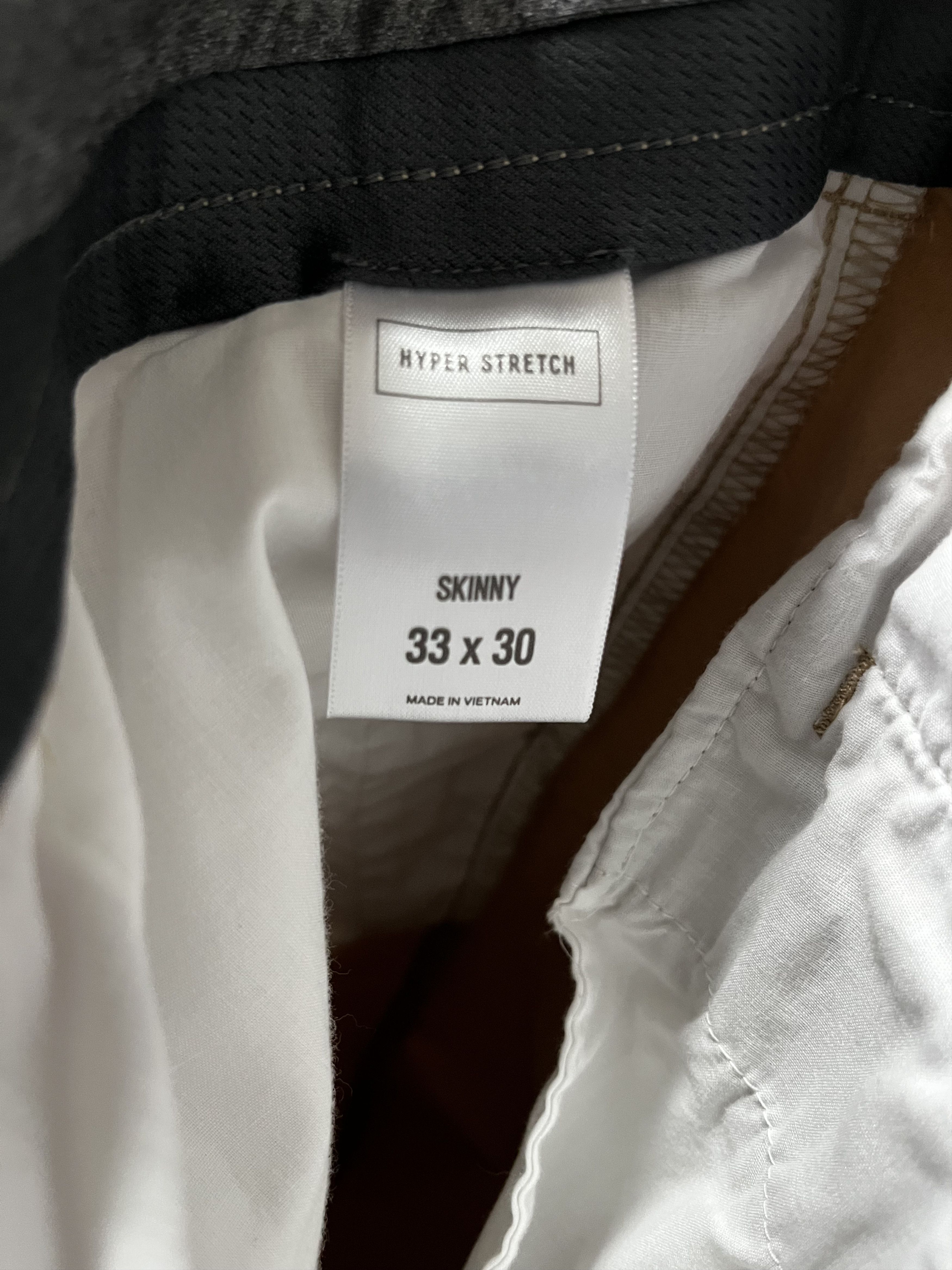 Express Express Hyper Stretch Skinny Chino Pants - Khaki (33x30) Size US 33 - 4 Thumbnail