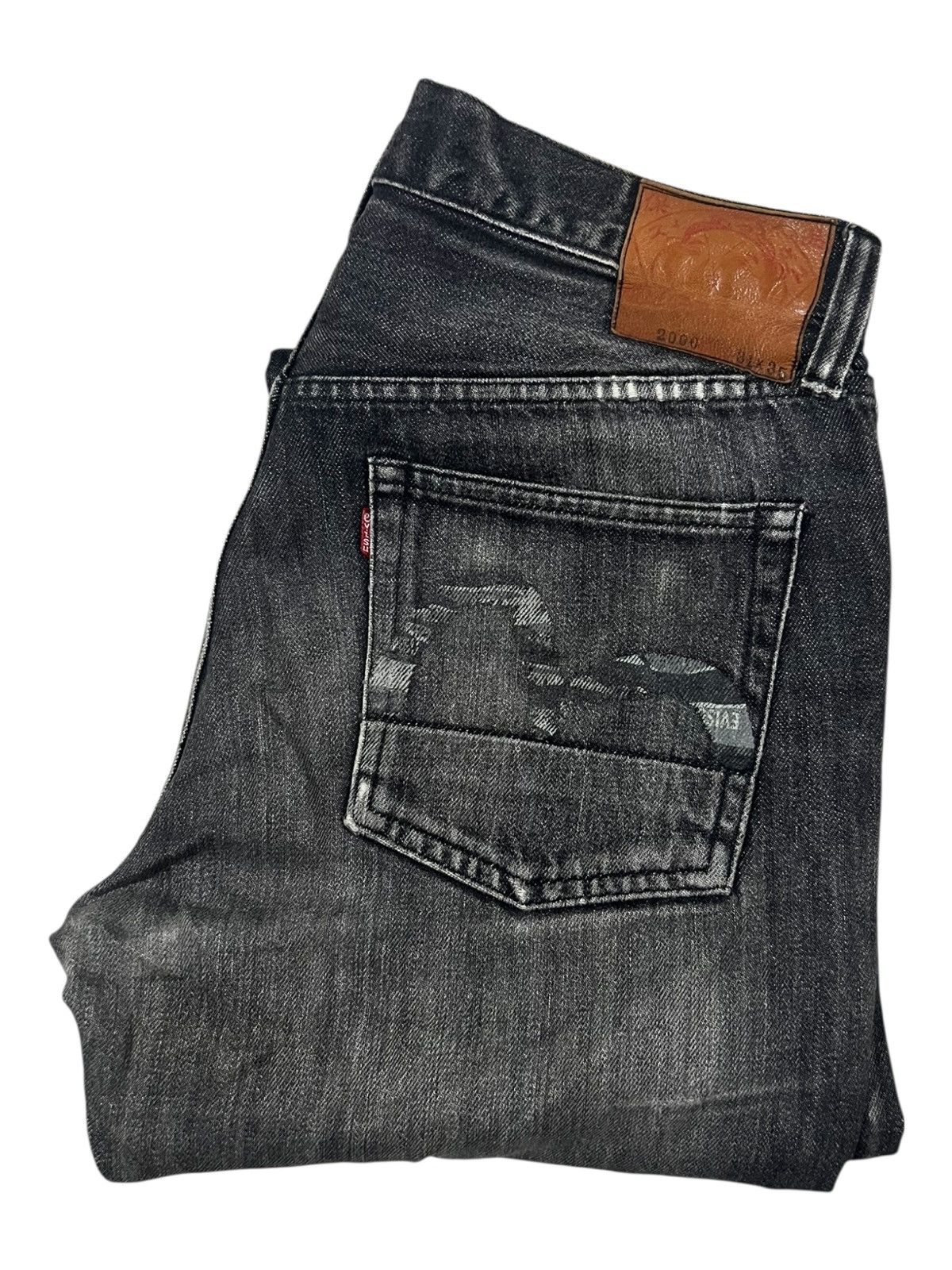 2000 Evisu Japan Camouflage Seagull Daicock Logo Denim Jeans