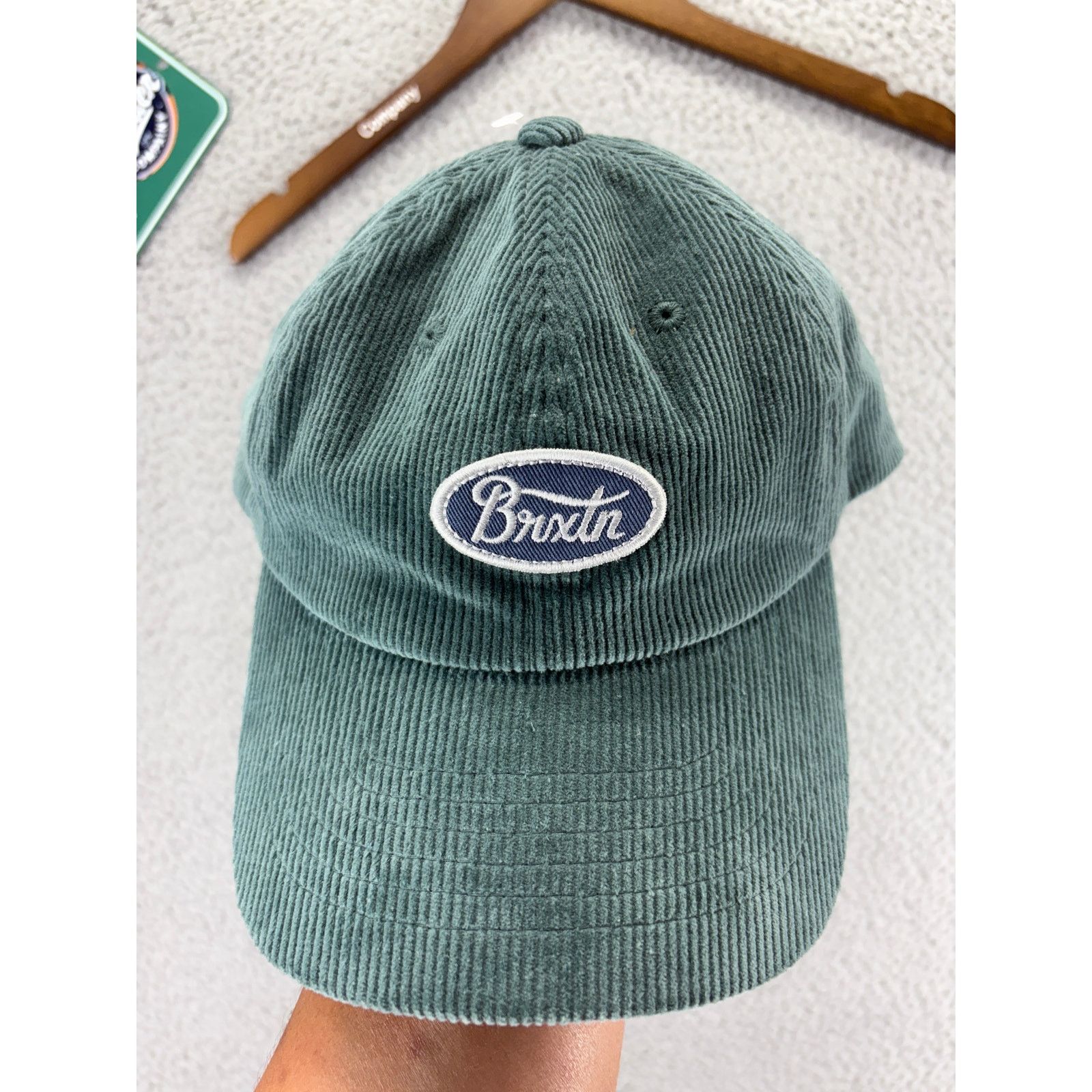 Brixton Brixton Parsons 6 Panel Corduroy Snapback Hat Cap Mens Green Size ONE SIZE - 2 Thumbnail