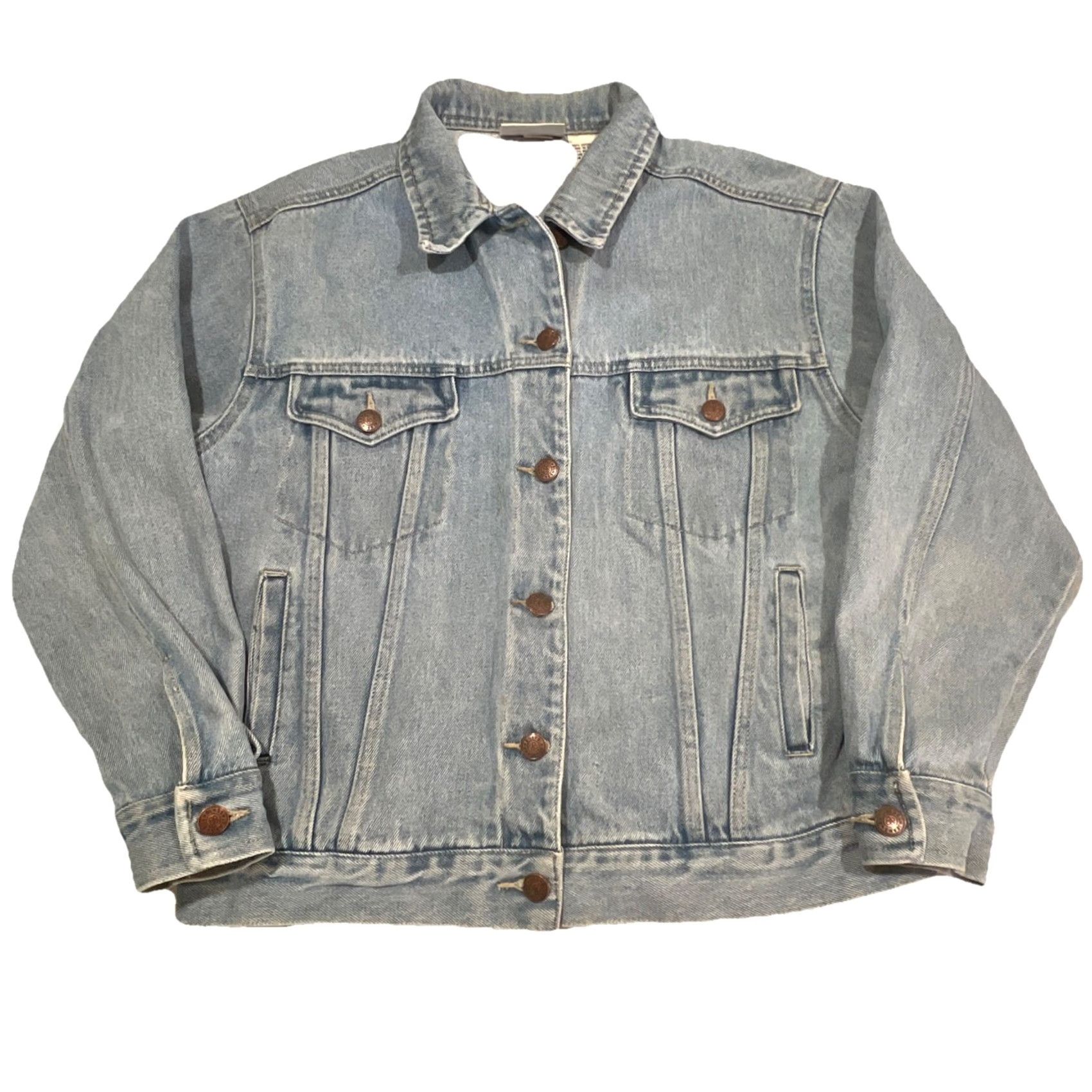Bill Blass VINTAGE Bill Blass Denim Jacket Women’s PM Button pocket Collared Short Sleeve Motorcycle Jacket Bills Blass Blue Jean Size 32" / US 10 / IT 46 - 2 Thumbnail