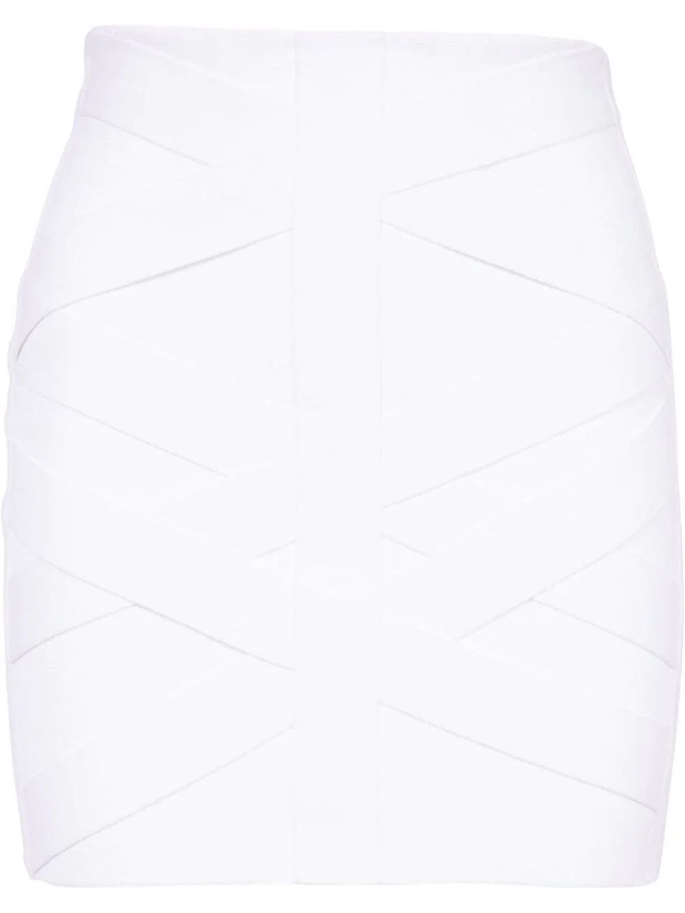 Balmain o1y0625 Mini Skirt in White Size 26" / US 2 / IT 38 - 1 Thumbnail