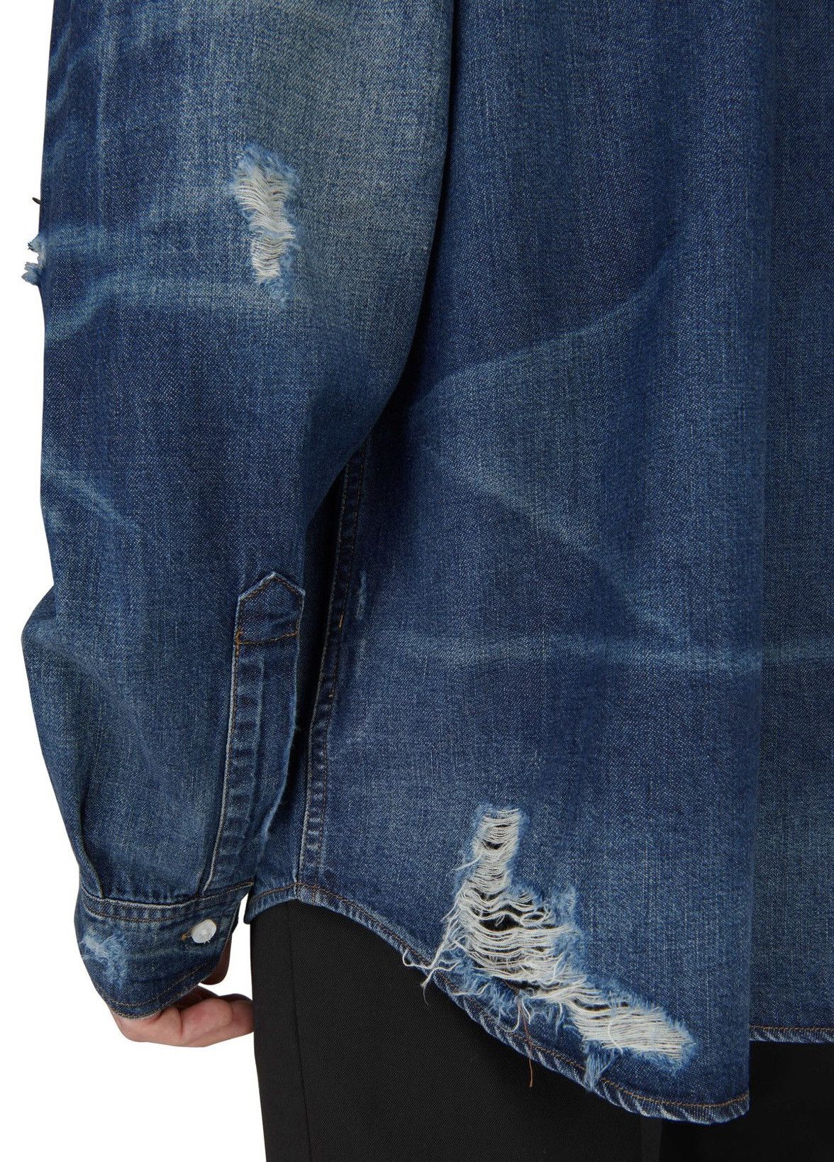 Amiri AMIRI Western Denim Distressed Long Sleeve Size US XL / EU 56 / 4 - 12 Thumbnail