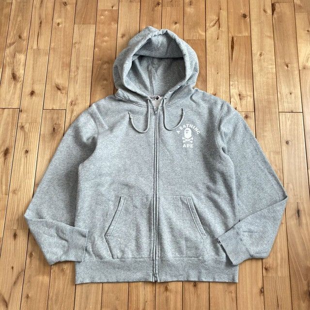 Bape ☠️Pirate Store☠️ BAPE SKULL BONE College Logo Zip Hoodie APE Size US XL / EU 56 / 4 - 2 Thumbnail