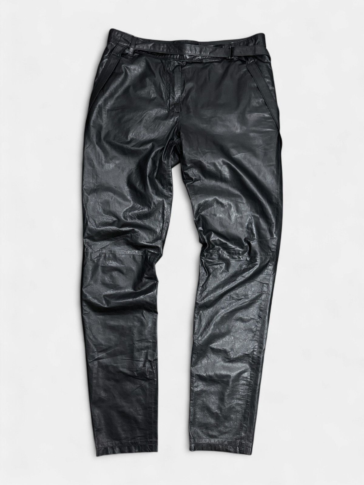 Ann Demeulemeester Ann Demeulemeester - Bondage Leather Pants Size US 31 - 4 Thumbnail