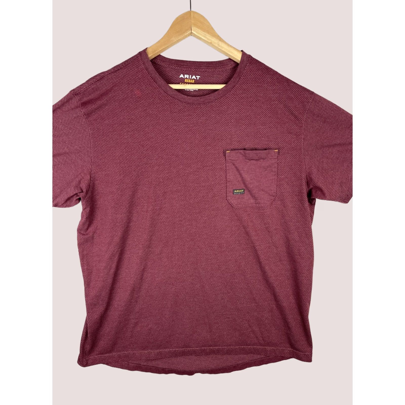 Ariat Ariat Rebar Shirt Mens 2XL XXL Purple Workman 360 AirFlow Short Sleeve Pocket Shirt Mens Purple 2XL Ariat Rebar Pocket Modern Outdoor Western Mens Size US XXL / EU 58 / 5 - 1 Thumbnail