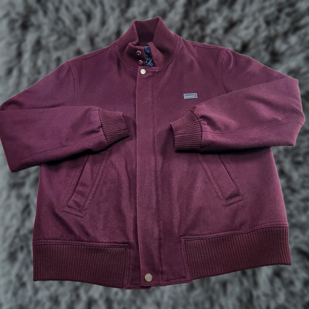 Paul & Shark Paul & Shark Yachting Wool Bomber Jacket Men M Italy Maroon Red Logo Bomber Jacket Collared Wool Zip Regular Fall Winter Spring Mens Italy Size US M / EU 48-50 / 2 - 1 Thumbnail