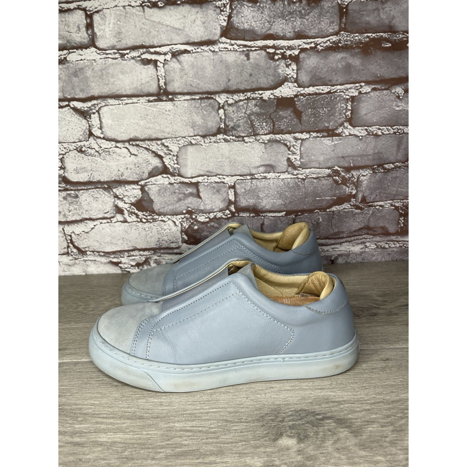 ALBA Alma Mater Blue Leather Slip On Casual Sneakers Shoes Women’ Size US 6.5 / IT 36.5 - 1 Thumbnail