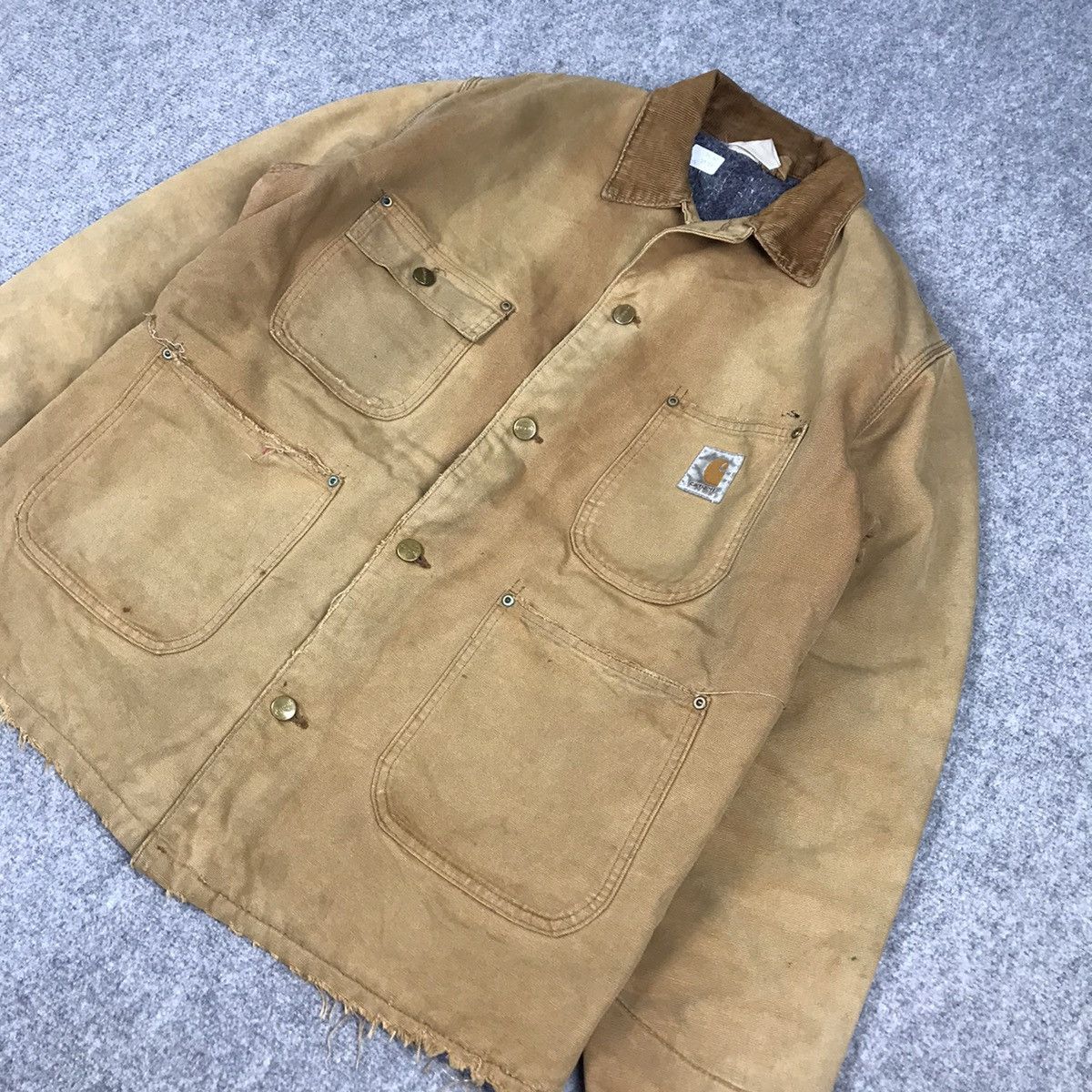 Carhartt × Vintage Carhartt Blanket Jacket Distressed Brown Jacket Size US M / EU 48-50 / 2 - 7 Thumbnail