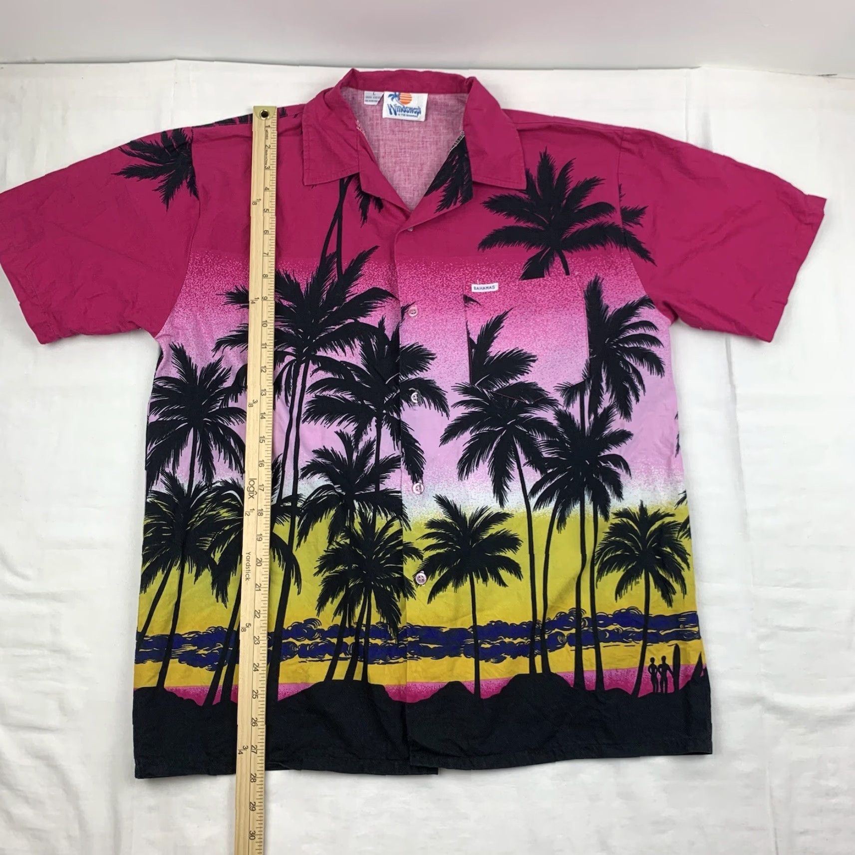 Pinko VINTAGE Windswept Hawaiian Button-Up Shirt Adult Large Pink 90s Bahamas Tropical Aloha Casual Mens Short Sleeve Button-Up Shirt Size US L / EU 52-54 / 3 - 5 Thumbnail