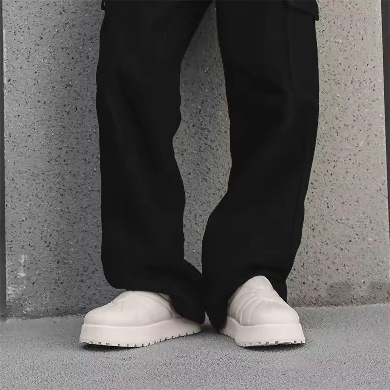 Japanese Brand Minimalist Quilted Platform Slip-On Mules | Padded Lug Sole Size US 9 / EU 42 - 7 Thumbnail
