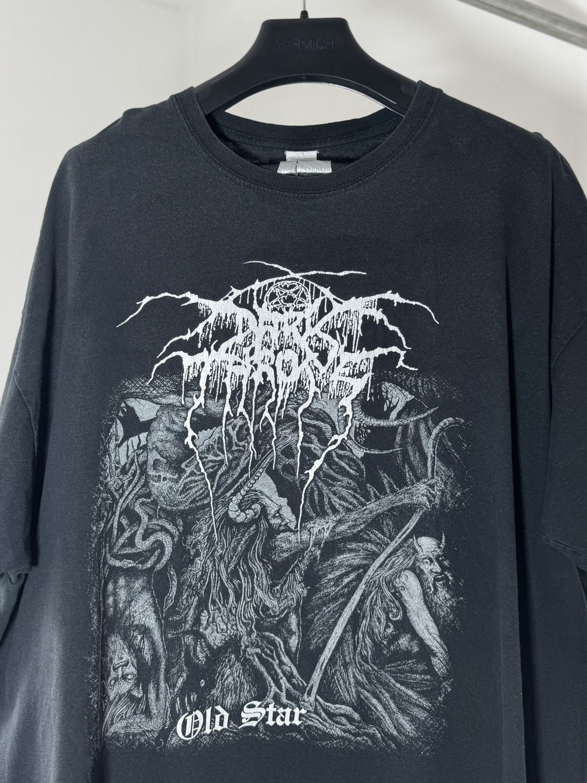 Band Tees Vintage DARKTHRONE Old Stat Black Metal Band Tee Size US XL / EU 56 / 4 - 4 Thumbnail