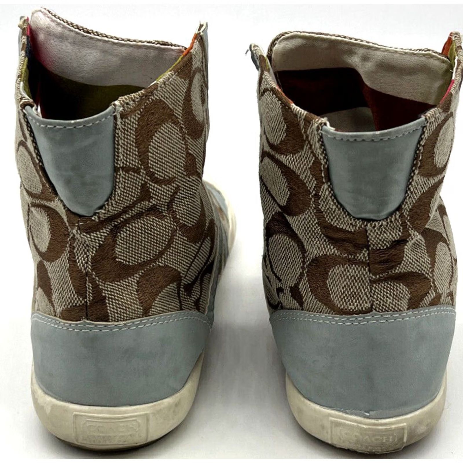 Coach COACH Bonney High Top Womens Size 7.5 M Logo Lace Up Brown Sneakers Size M / US 6-8 / IT 42-44 - 4 Thumbnail