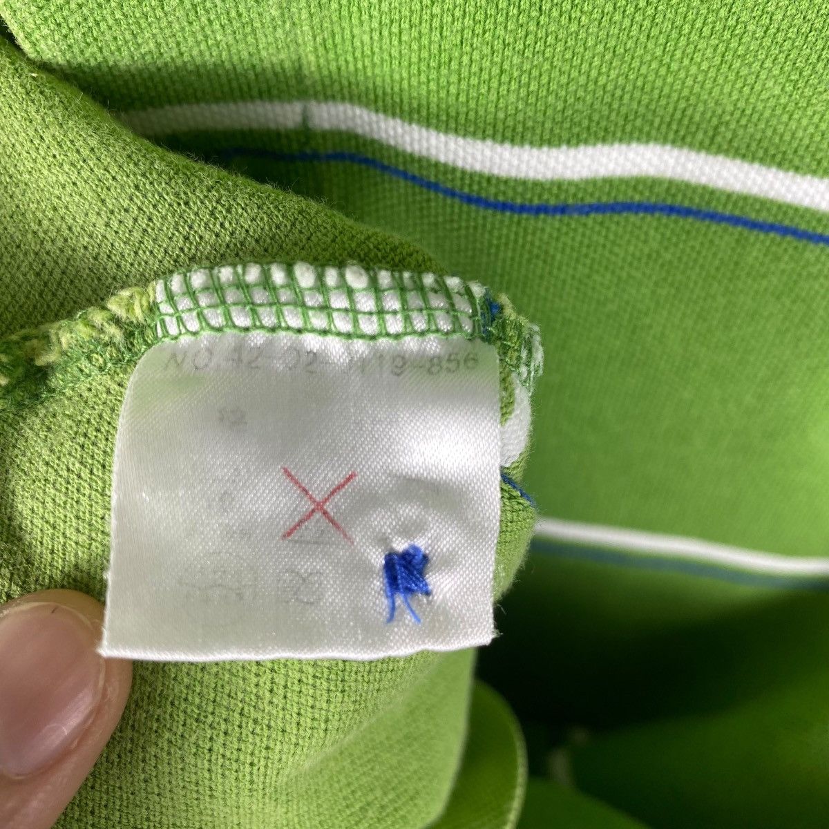 Beams Japan Japanese Brand BEAMS Green Striped Ss Polo Shirt Small Size Size US S / EU 44-46 / 1 - 7 Thumbnail