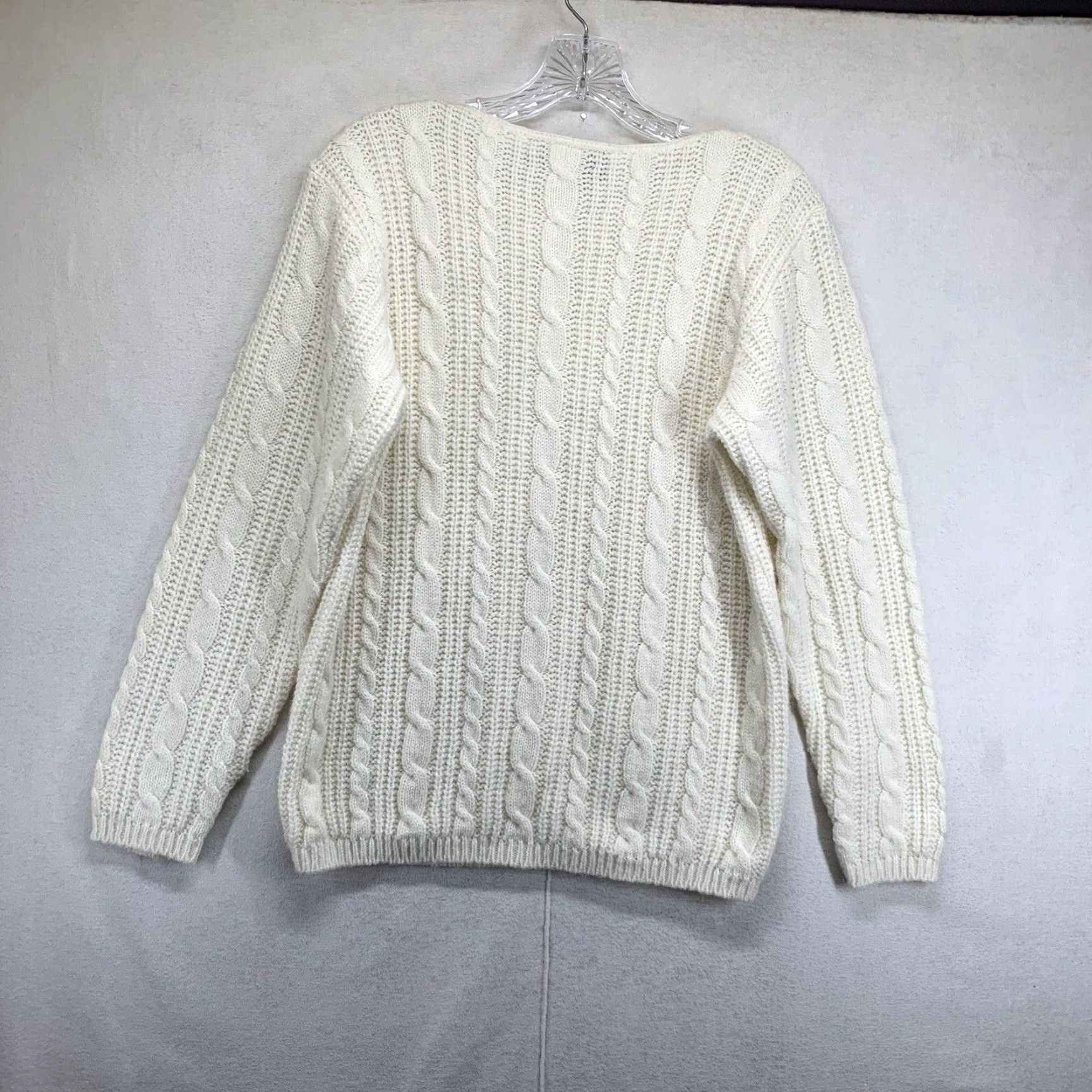 Vintage VINTAGE Norton McNaughton Women’s Sweater Cable Knit Pullover S White Casual 80s 90s USA Size S / US 4 / IT 40 - 2 Thumbnail