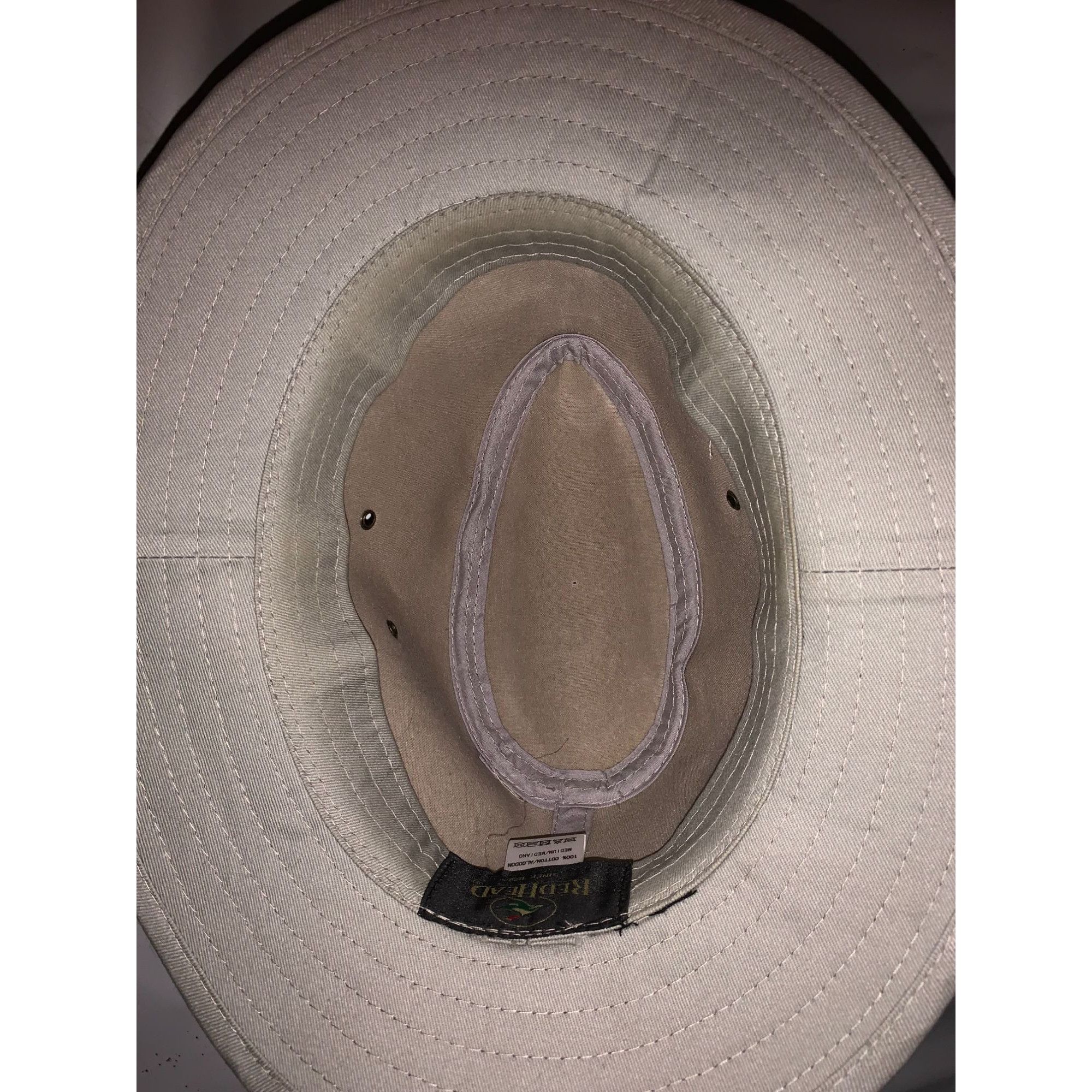 Vintage Red Head Mens Sz Medium Retro Fedora Style Cotton Grey hat Size ONE SIZE - 5 Thumbnail