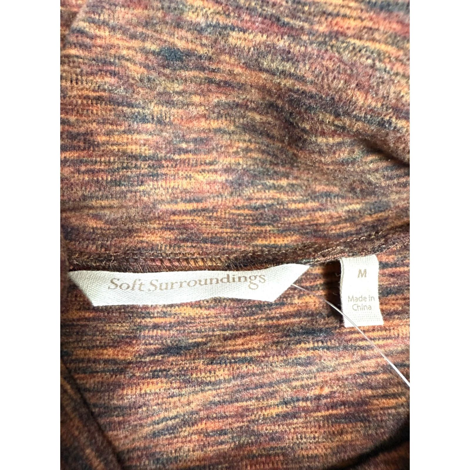Soft Surroundings Soft Surroundings Tunic Shirt Space Dye High Neck Long Sleeve M Womens Orange NWT Size M / US 6-8 / IT 42-44 - 6 Thumbnail