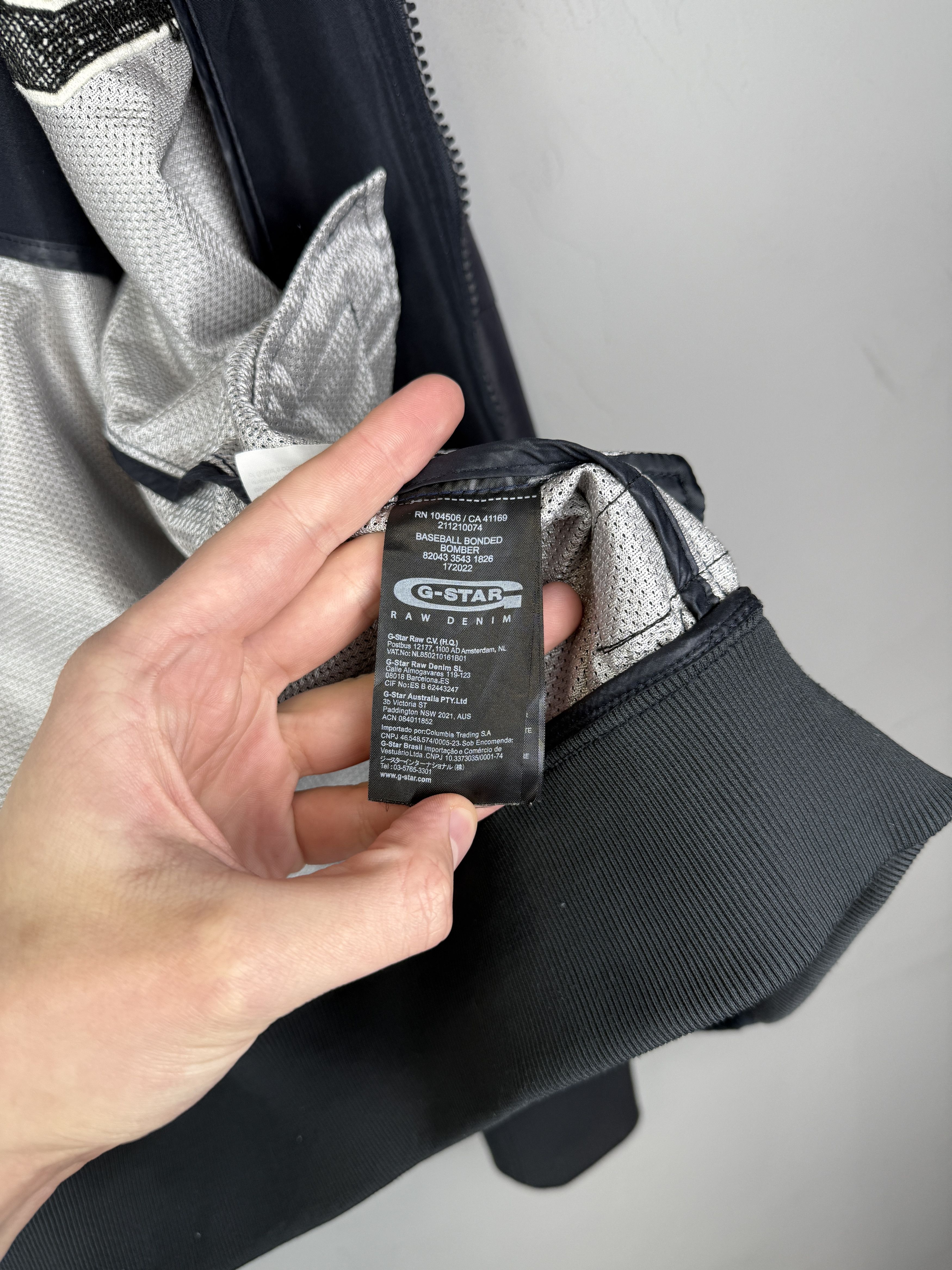 G-Star G-Star Raw Baseball Bonded Bomber Back Logo Nylon Dark Blue Size US L / EU 52-54 / 3 - 11 Thumbnail