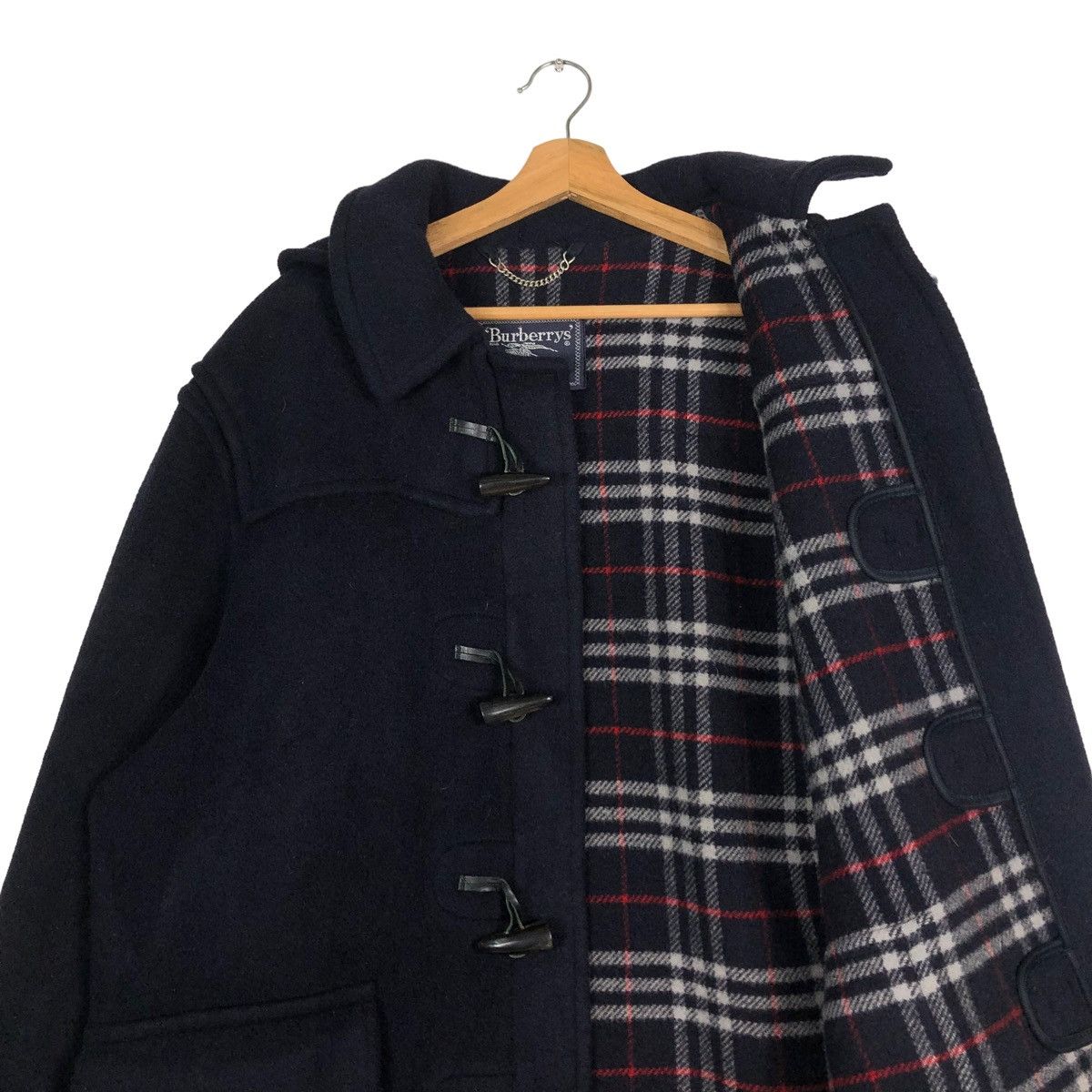 Burberry 🌺VINTAGE BURBERRY MADE IN ENGLAND WOOL DUFFLE LONG JACKET Size US L / EU 52-54 / 3 - 14 Thumbnail