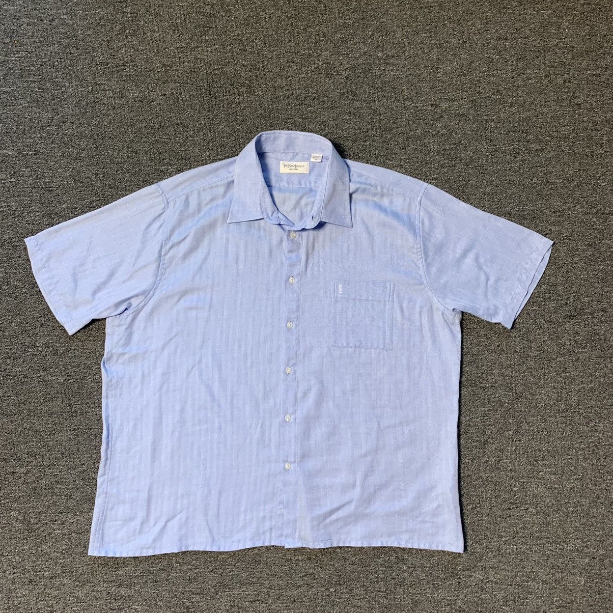 YVESSAINTLAURENT VINTAGE BUTTON UP SHIRT POCKET