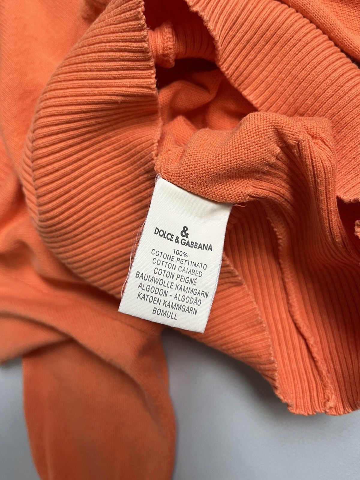 Dolce & Gabbana Vintage Y2K Dolce & Gabbana Orange Knit Longsleeve T-shirt Size S / US 4 / IT 40 - 11 Thumbnail