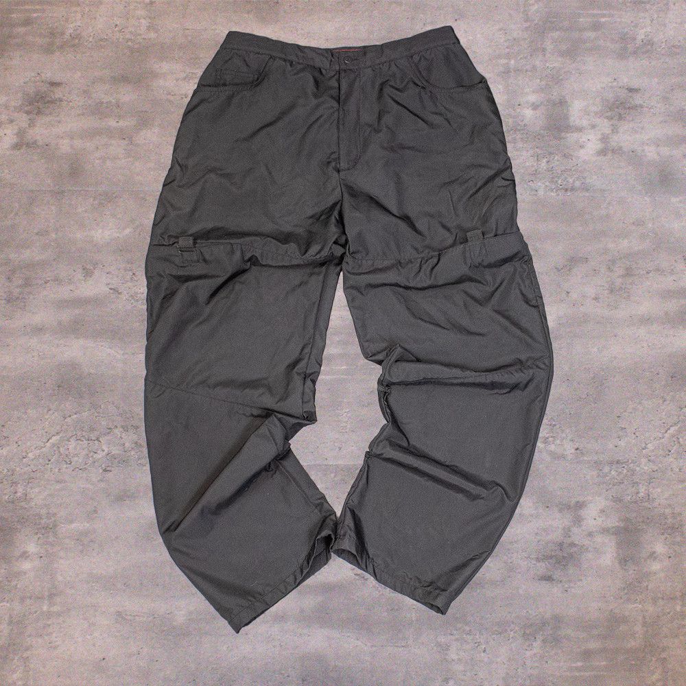 Point Zero Y2K 2000's Baggy Relax Fit Black Polyester Blend Pant's Size US 36 / EU 52 - 2 Thumbnail