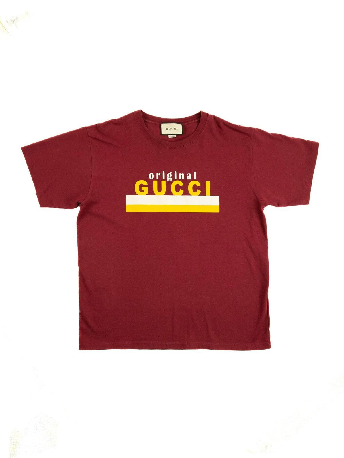 Gucci Gucci Mens Original Gucci Burgundy T Shirt Medium Red Size US M / EU 48-50 / 2 - 1 Thumbnail