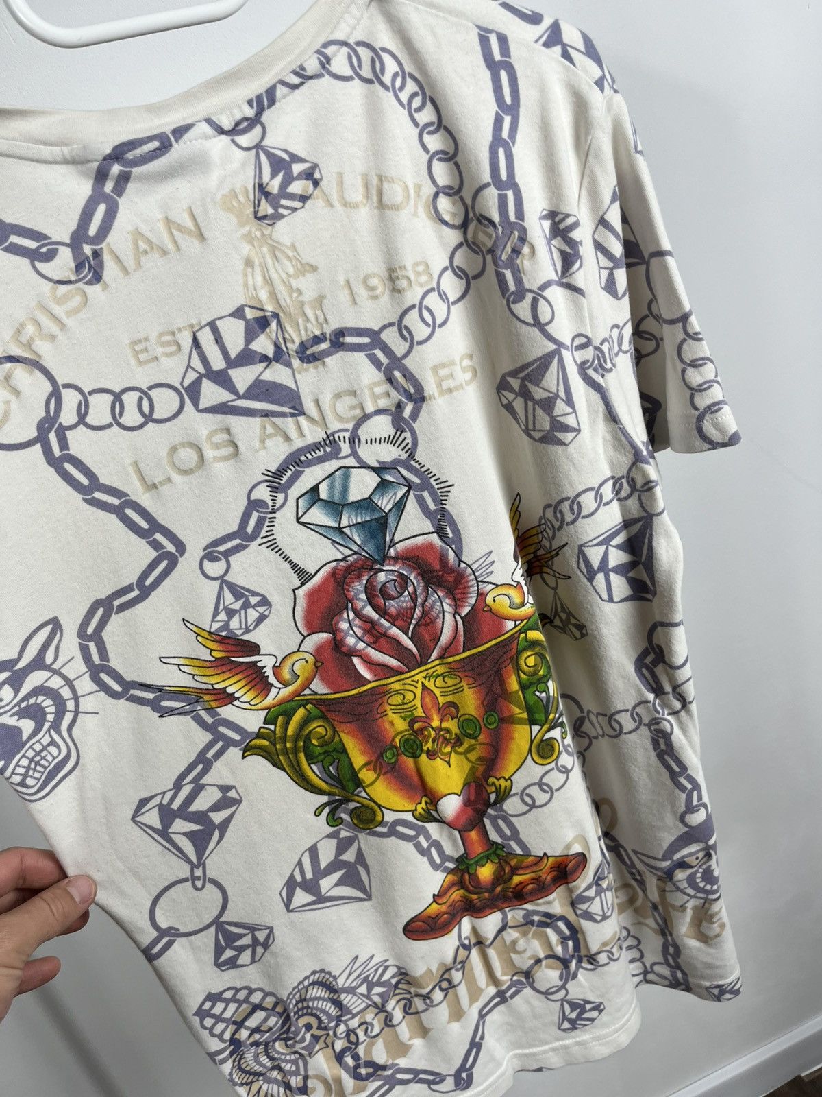 Christian Audigier Christian Audigier Skull Chain Graphic T-Shirt Women’s S Size M / US 6-8 / IT 42-44 - 16 Thumbnail