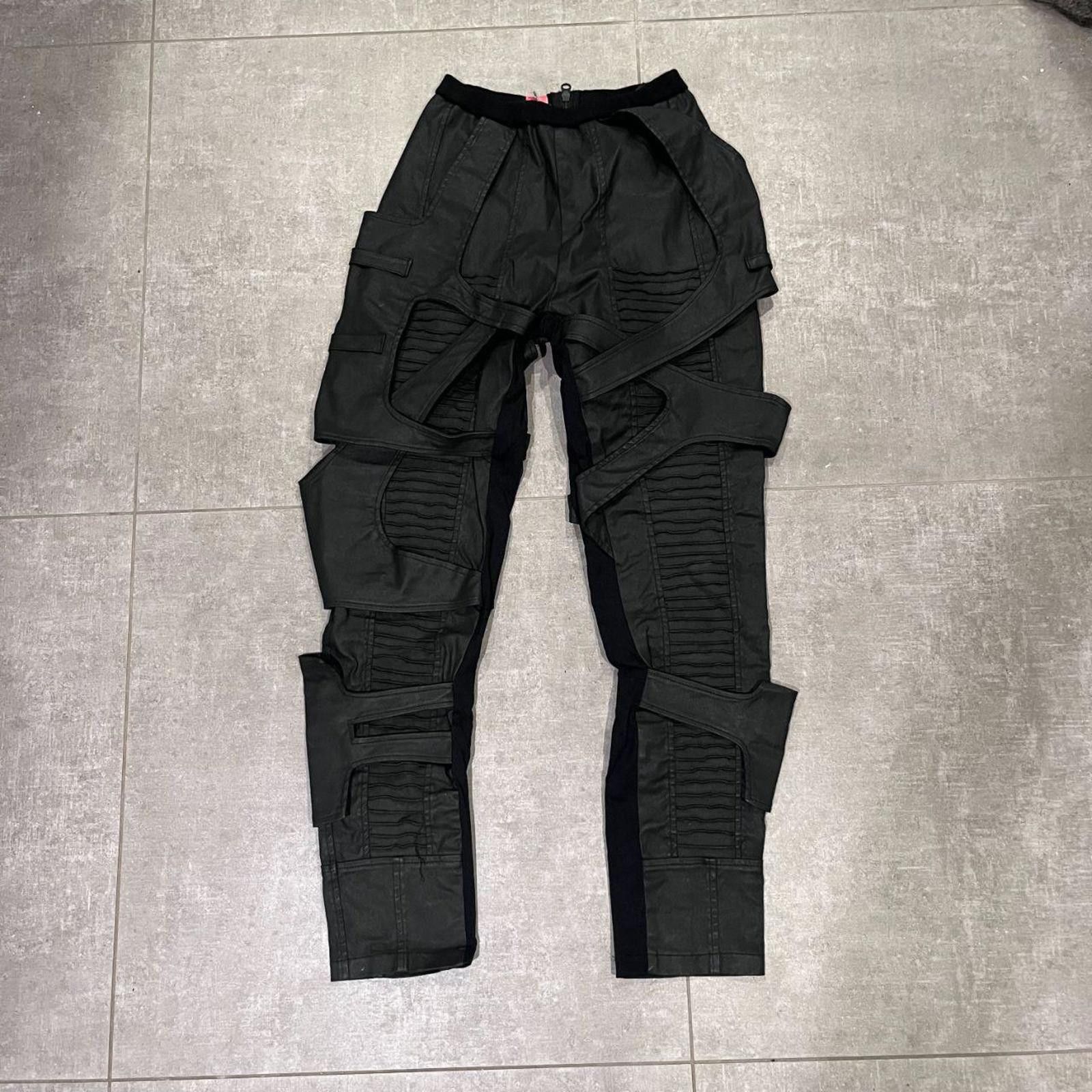 Demobaza Demobaza Black Tactical Crone Moto Joggers · Waxed Size 28" / US 6 / IT 42 - 2 Thumbnail