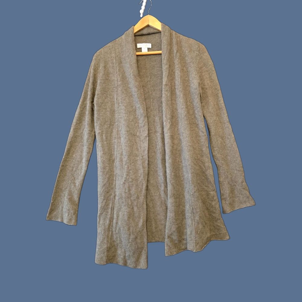 Vintage Kenar Cardigan Sweater Womens Medium Green 100% Cashmere Open Front Longline Mens Womens Girls Boys Size M / US 6-8 / IT 42-44 - 1 Thumbnail