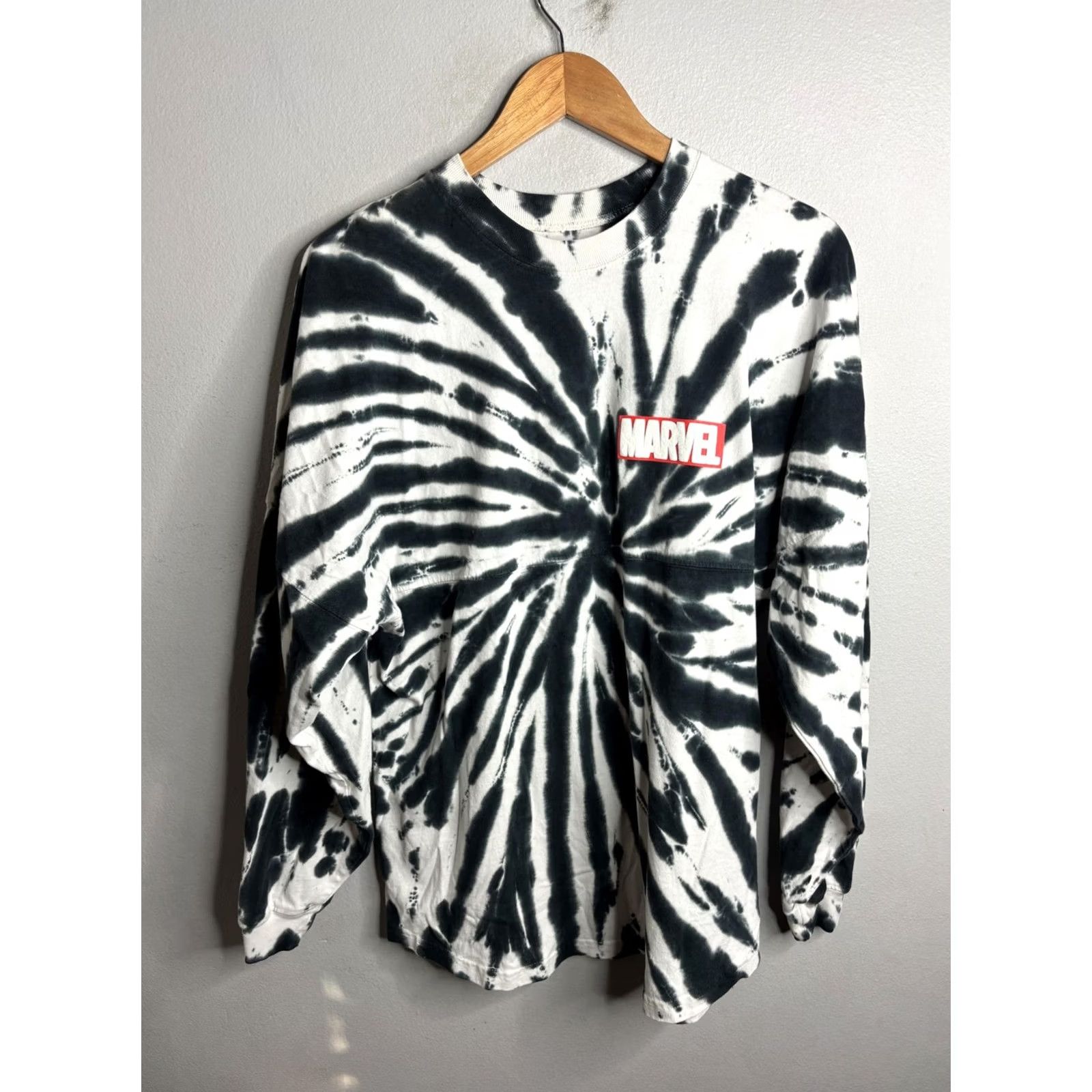 Vintage Marvel Shirt Mens Large Black White Tie Dye Long Sleeve Graphic T-Shirt Size US L / EU 52-54 / 3 - 3 Thumbnail