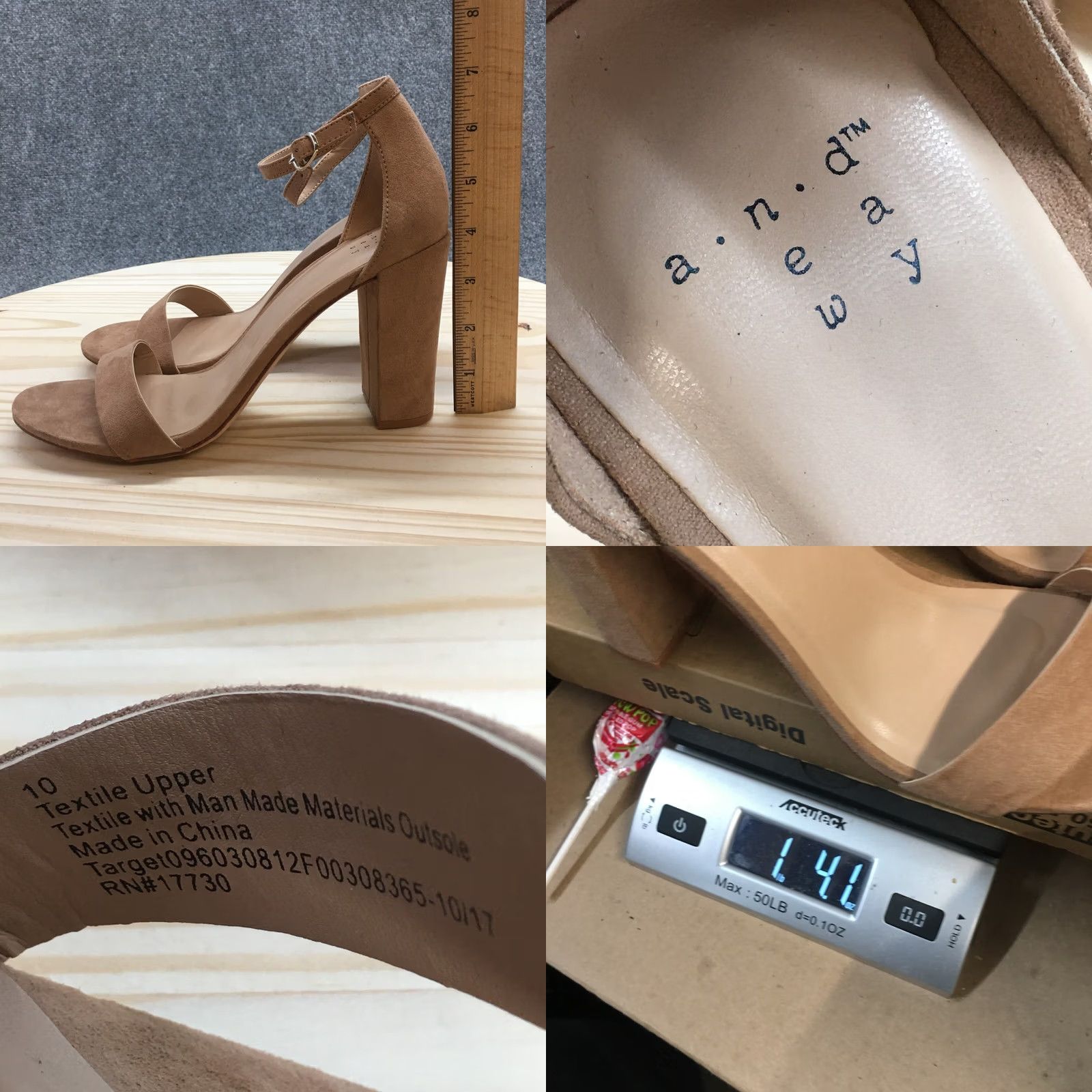 Vintage A New Day Sandals Women 10 Ankle Strap Brown Open Toe Heeled Buckle Casual Size US 10 / IT 40 - 9 Thumbnail