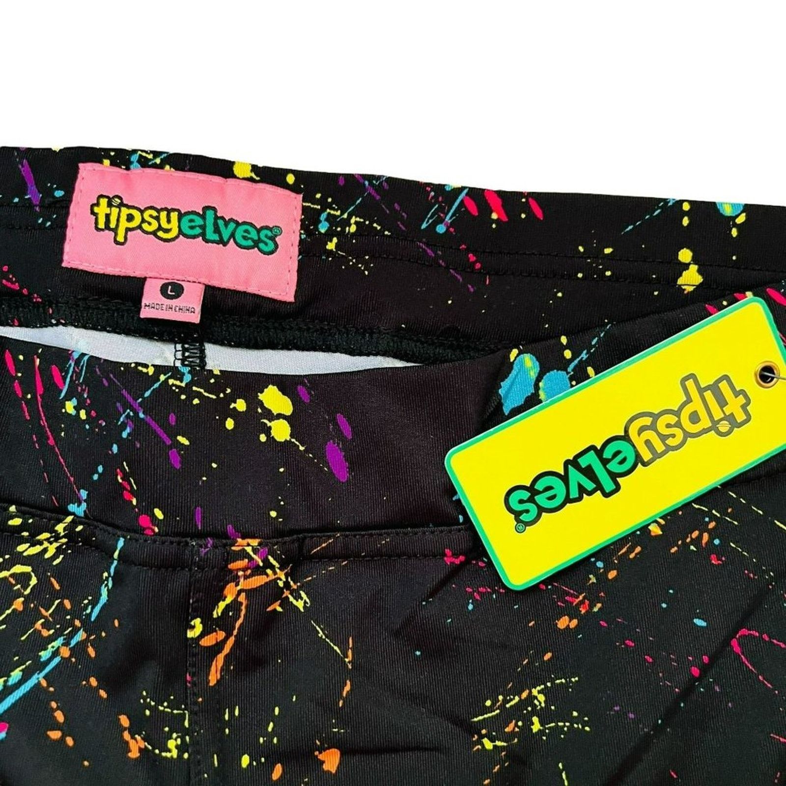 Tipsy Elves Tipsy Elves Paint Splash Retro Leggings Womens Large Size 32" / US 10 / IT 46 - 3 Thumbnail