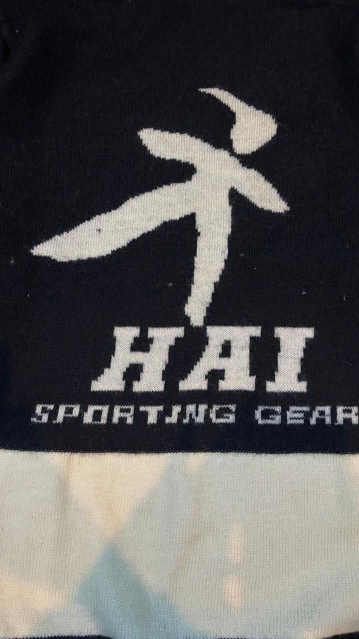 Hai Sporting Gear × Issey Miyake × Vintage 90s Hai Sporting Gear Issey Miyake Logo Knitt Swearshirt Size US M / EU 48-50 / 2 - 7 Thumbnail