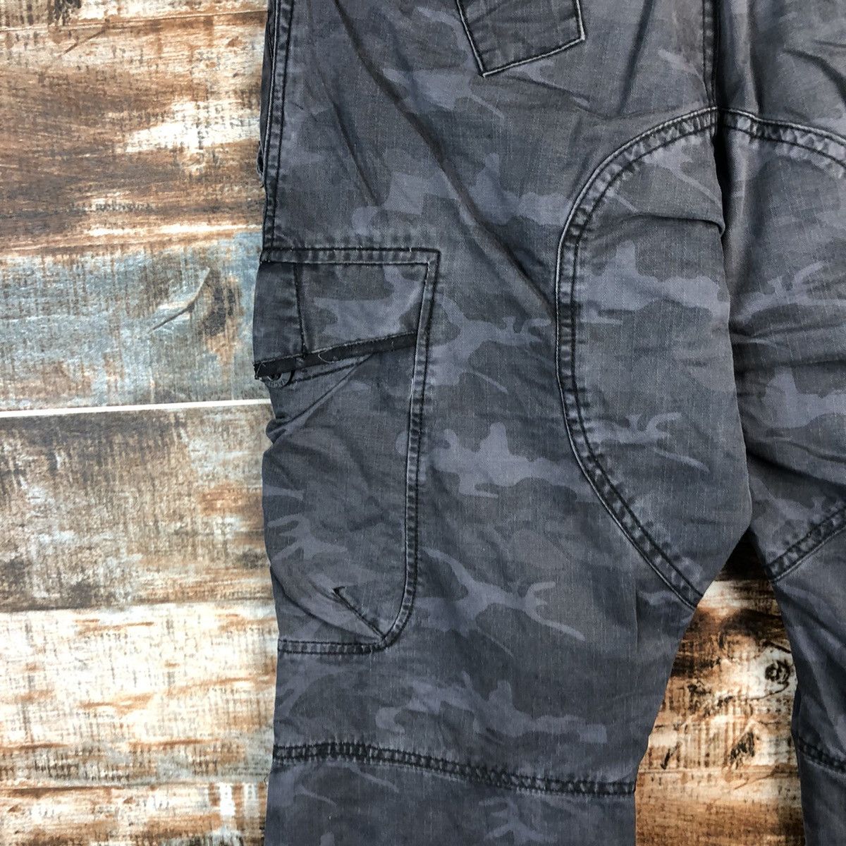 Japanese Brand DL Camo Gray Cargo Military utility Multipocket Pants #C638 Size US 29 - 20 Thumbnail