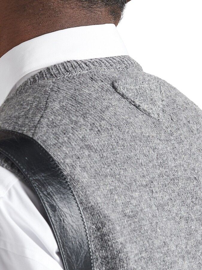 Prada o1bcso1str1025 Shetland Vest in Grey Size US L / EU 52-54 / 3 - 5 Thumbnail