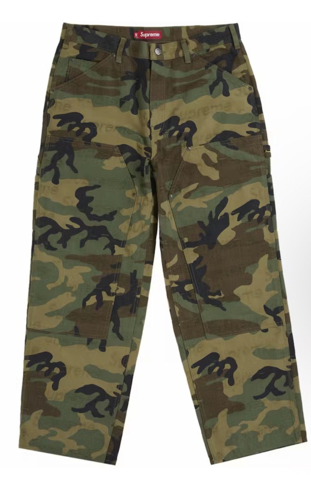 Supreme Supreme jacquard denim double knee pants camo 30 Size US 30 / EU 46 - 1 Thumbnail