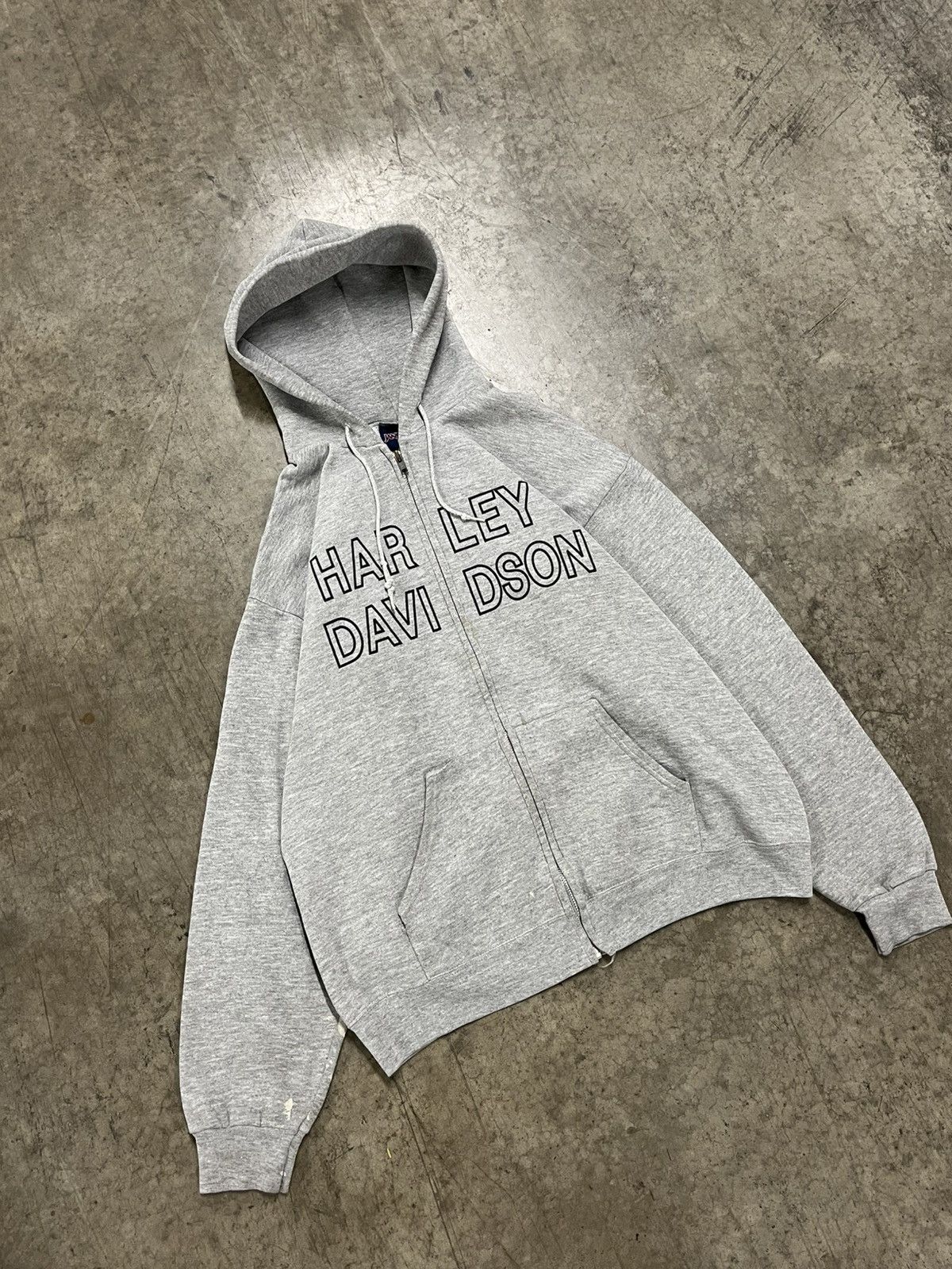 Harley Davidson × Vintage Harley Davidson spell out vintage zip up hoodie skater hype Size US L / EU 52-54 / 3 - 3 Thumbnail