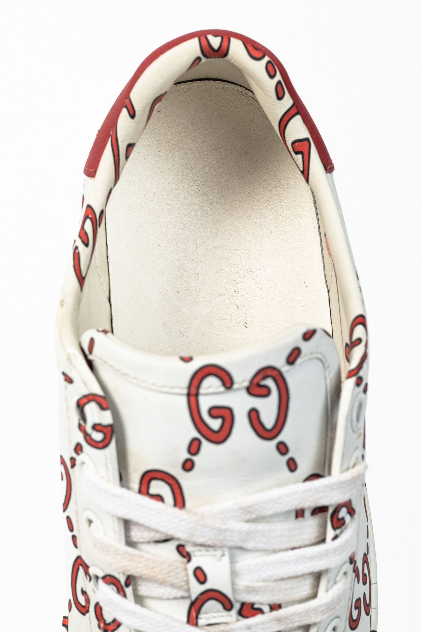 Gucci Gucci Ace White GG Ghost Lace-Up Sneakers Size US 4 / IT 34 - 10 Thumbnail