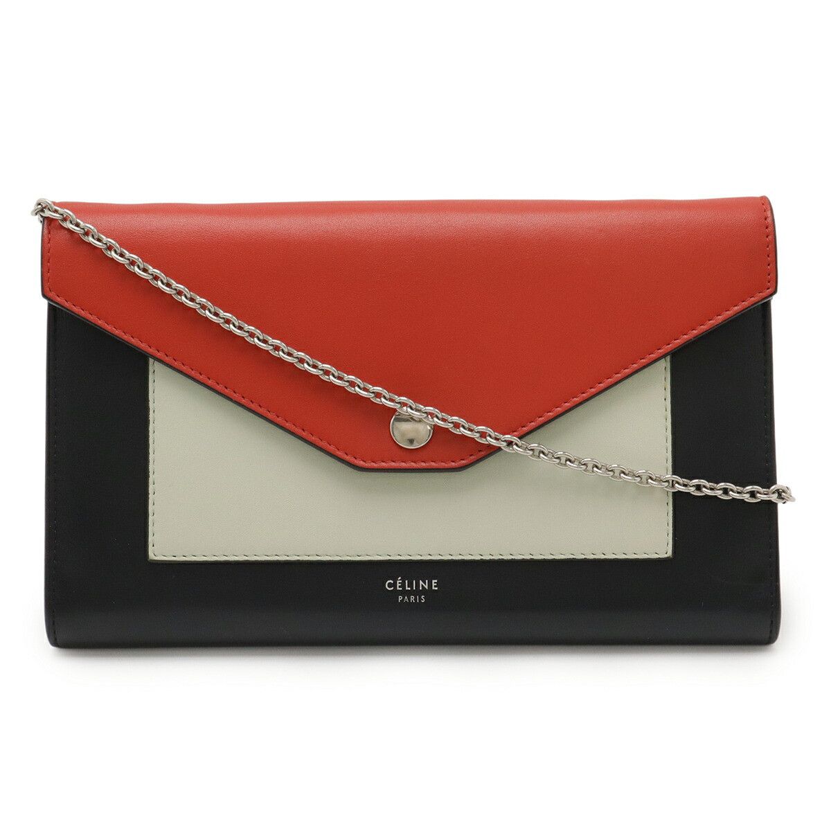 Celine Celine Celine Pocket Large Flap 2way Chain Wallet Leather Long Wallet DUTY FREE for USA Size ONE SIZE - 1 Thumbnail