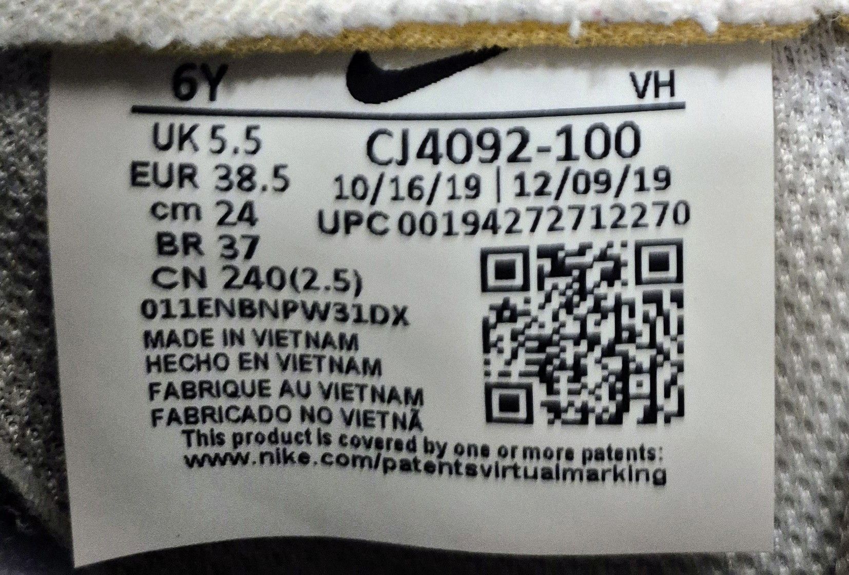 Nike Size 6Y - Nike Air Force 1 LV8 3 WHITE BLACK (GS) Size US 6 / EU 39 - 7 Thumbnail