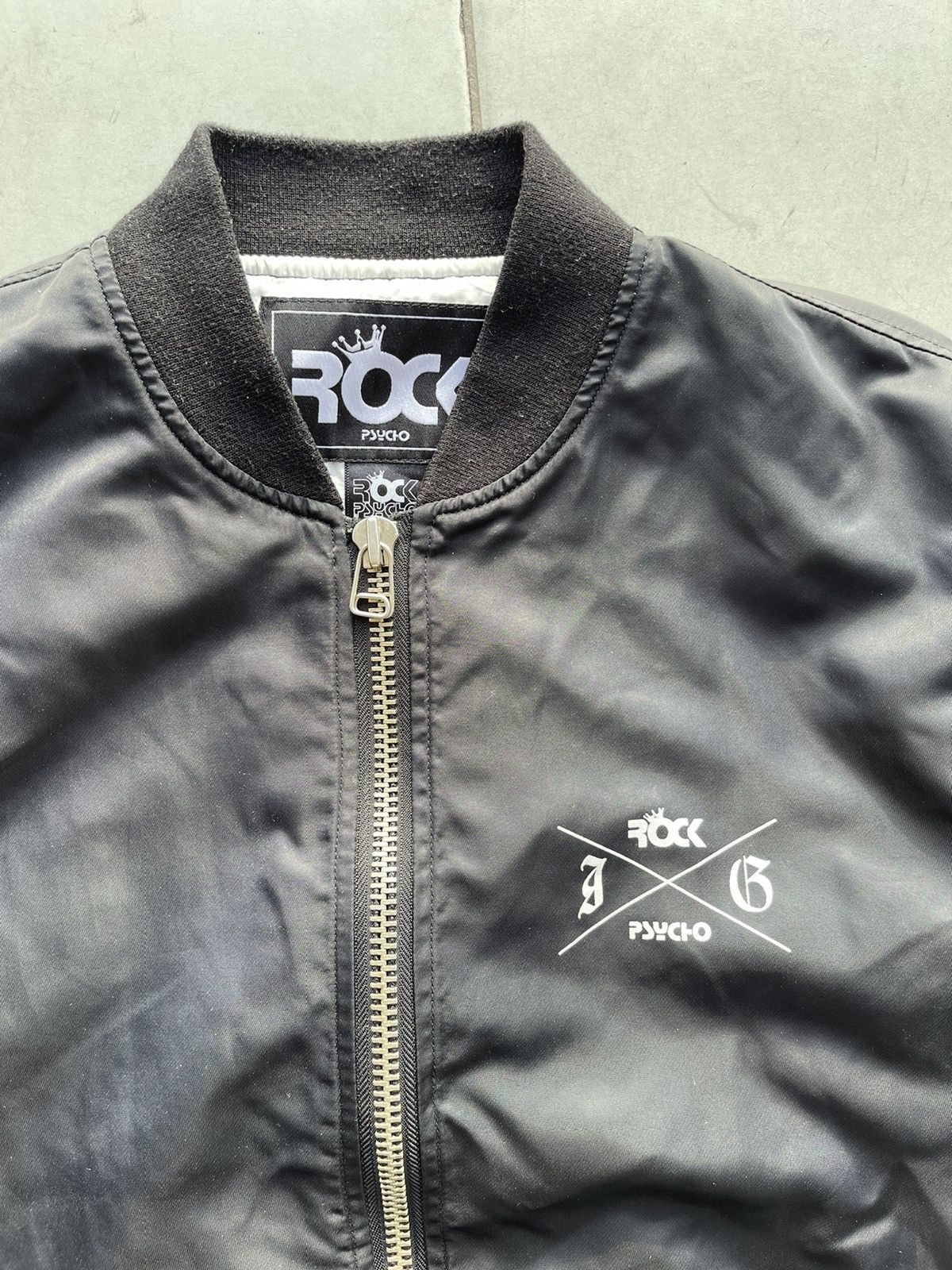 Japanese Brand × Vintage Rock Psycho Bomber Jacket With Cross Patch Size US XL / EU 56 / 4 - 3 Thumbnail