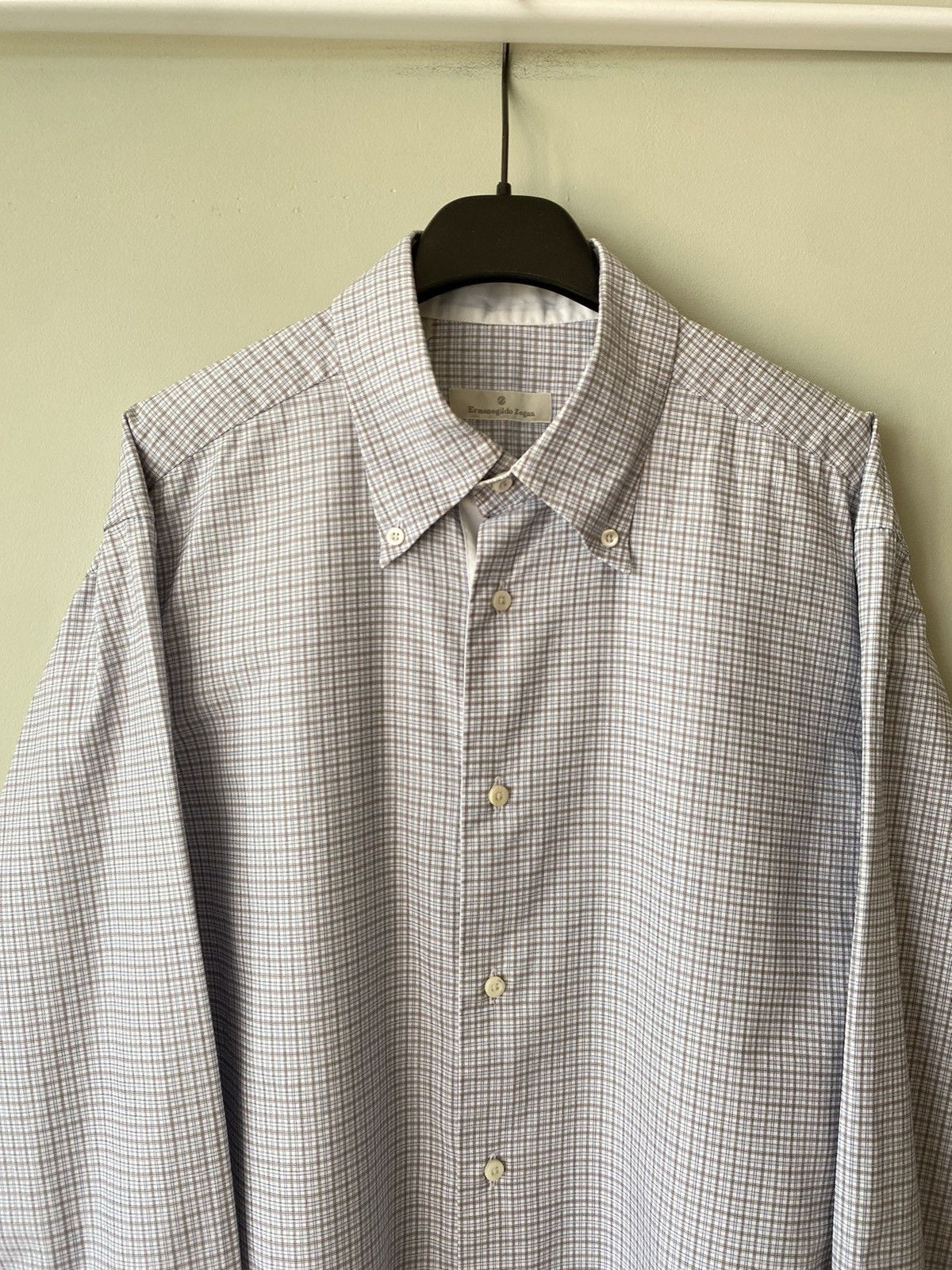 Ermenegildo Zegna Ermenegildo Zegna check shirt Size US L / EU 52-54 / 3 - 4 Thumbnail