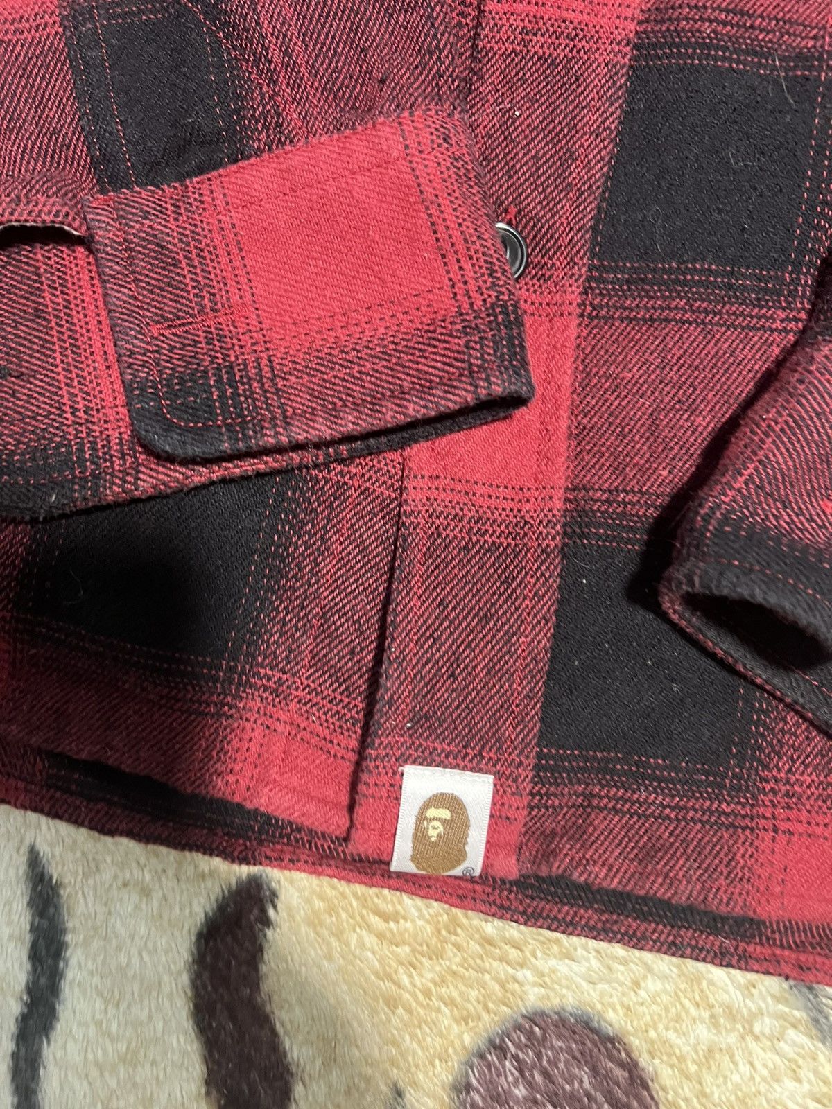 Bape BAPE Red and Black Flannel Shirt Size US M / EU 48-50 / 2 - 5 Thumbnail