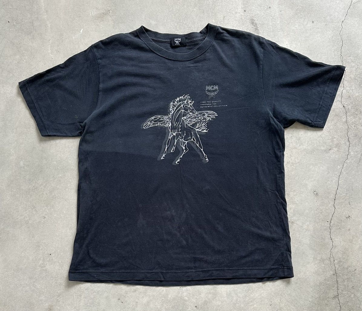 MCM VINTAGE MCM HORSE WELL WORN TEE Size US XL / EU 56 / 4 - 1 Thumbnail