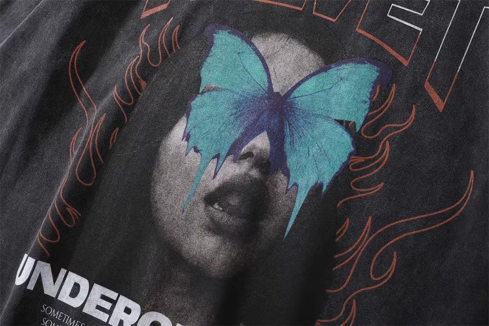 Designer × Japanese Brand Character Print Washed Distressed Loose T-Shirt Size US L / EU 52-54 / 3 - 4 Thumbnail