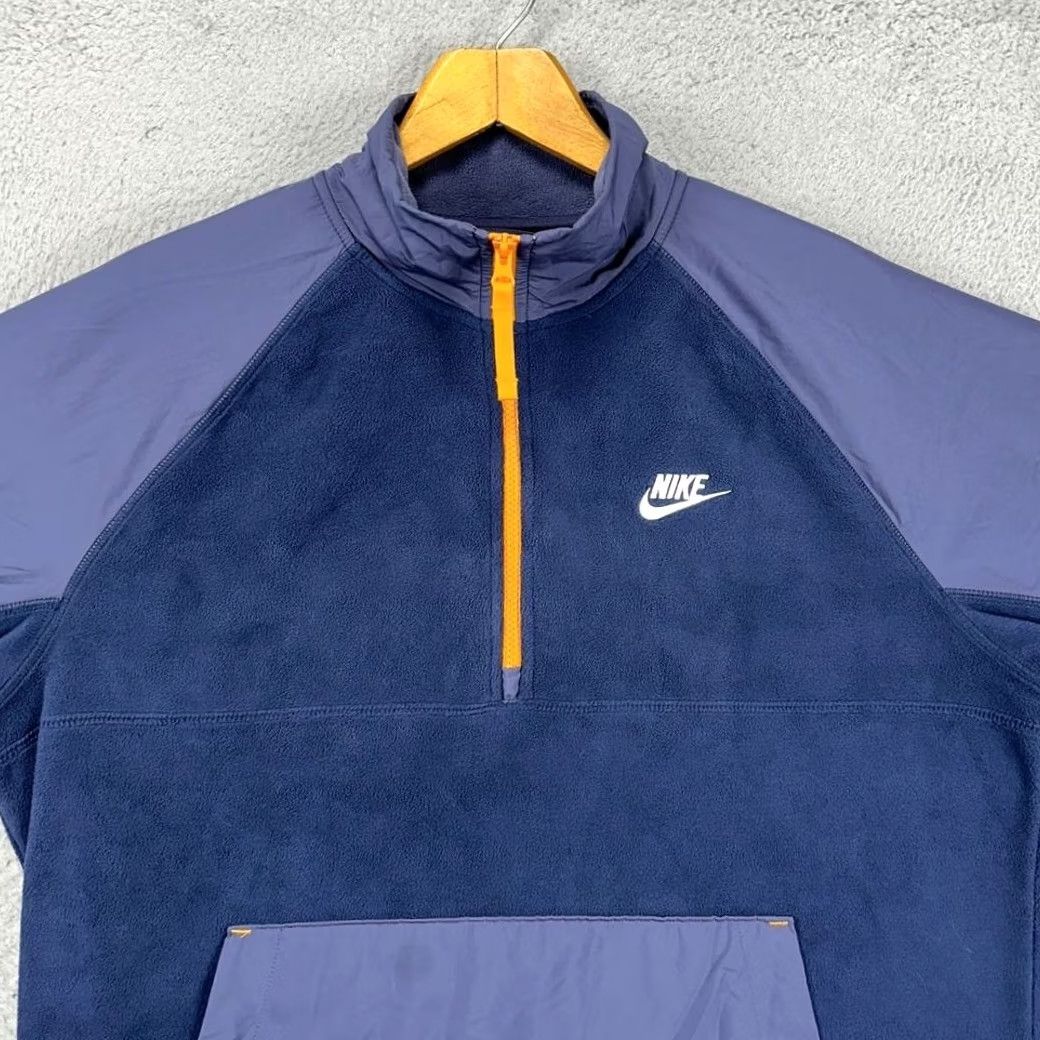 Nike Nike Fleece Sweatshirt Mens Medium Blue Purple Colorblock Quarter Zip Pullover Size US M / EU 48-50 / 2 - 2 Thumbnail