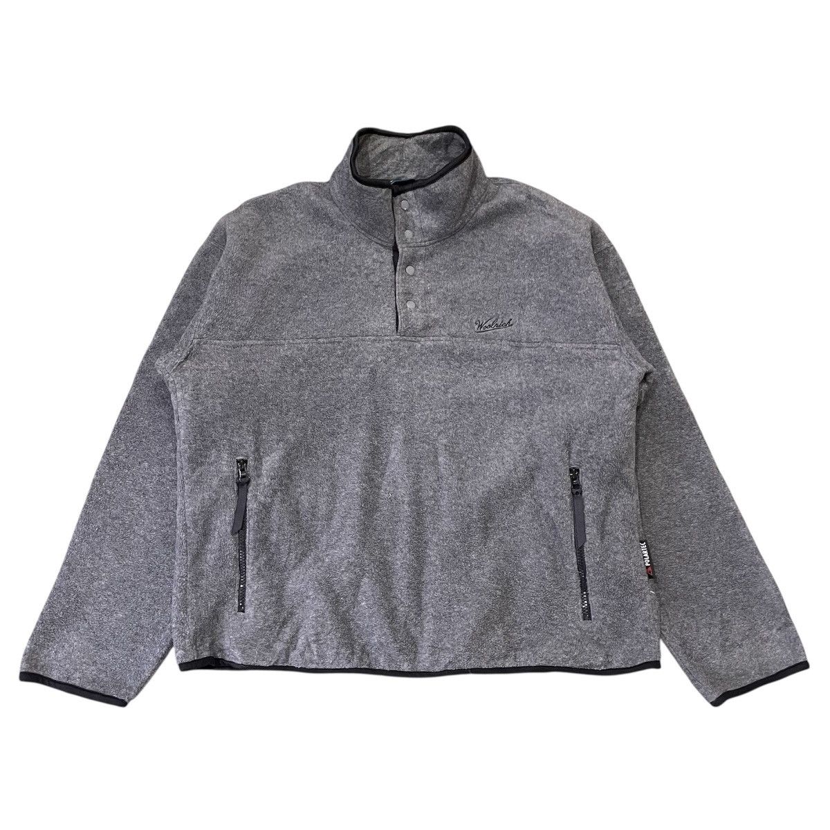 Woolrich Woolen Mills Woolrich Polartec Gray Snap-T Neck 90s Rugged Outdoorwear Size US L / EU 52-54 / 3 - 1 Thumbnail